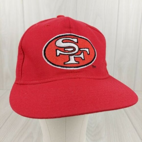 New Era Other - Vintage New Era San‎ Francisco 49ers NFL Fitted Cap Hat 7 3/8 Red Pro Model Rare